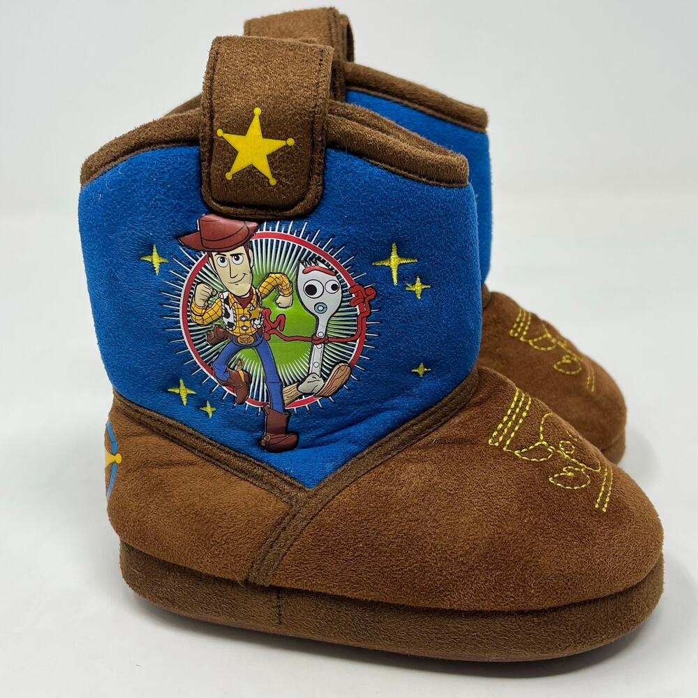 Disney Toy Story Woody Cowboy Boot Slippers Baby Toddler Size 5/6